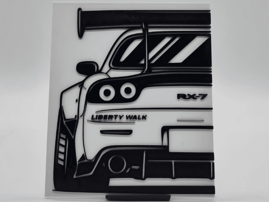 2D Wall Art Mazda RX-7 FD Liberty Walk