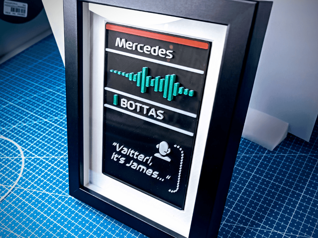 Valtteri, it's James - Pit Radio framed