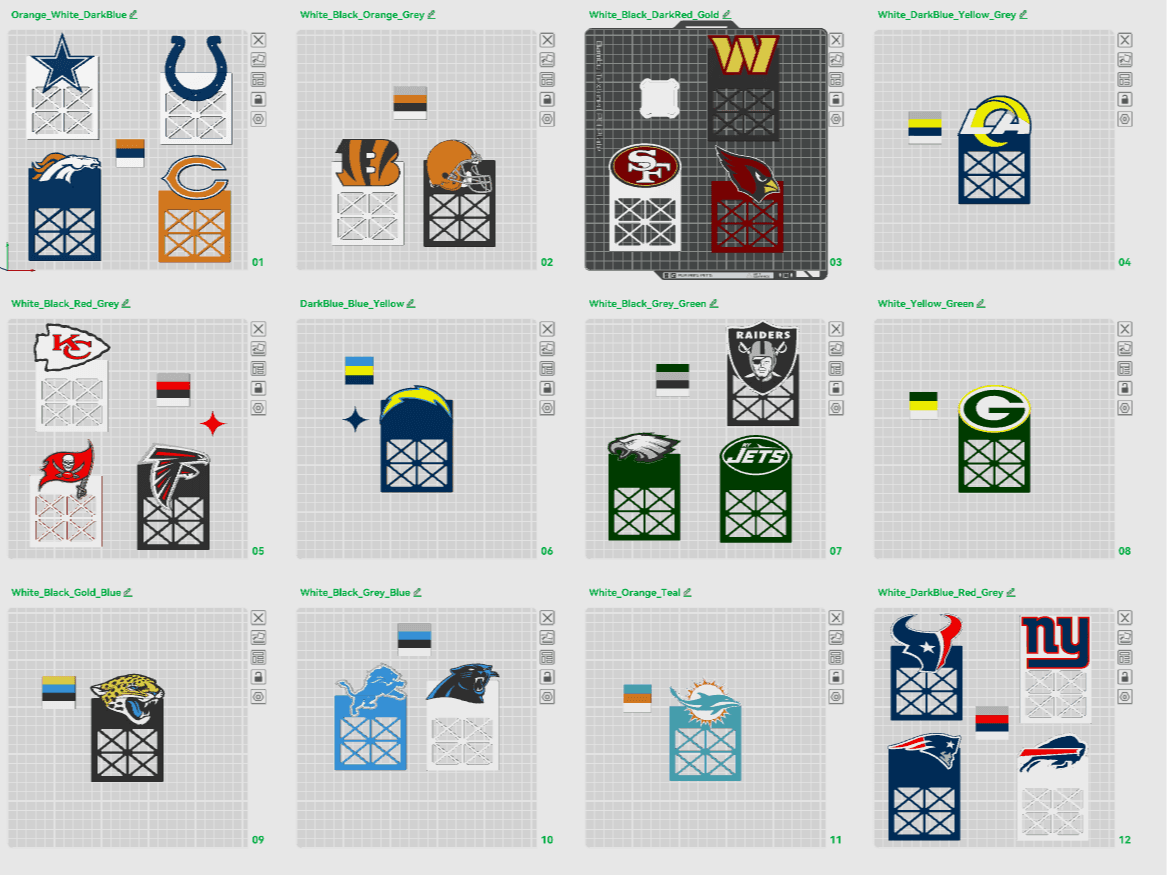 Football Card Dividers - All NFL Team