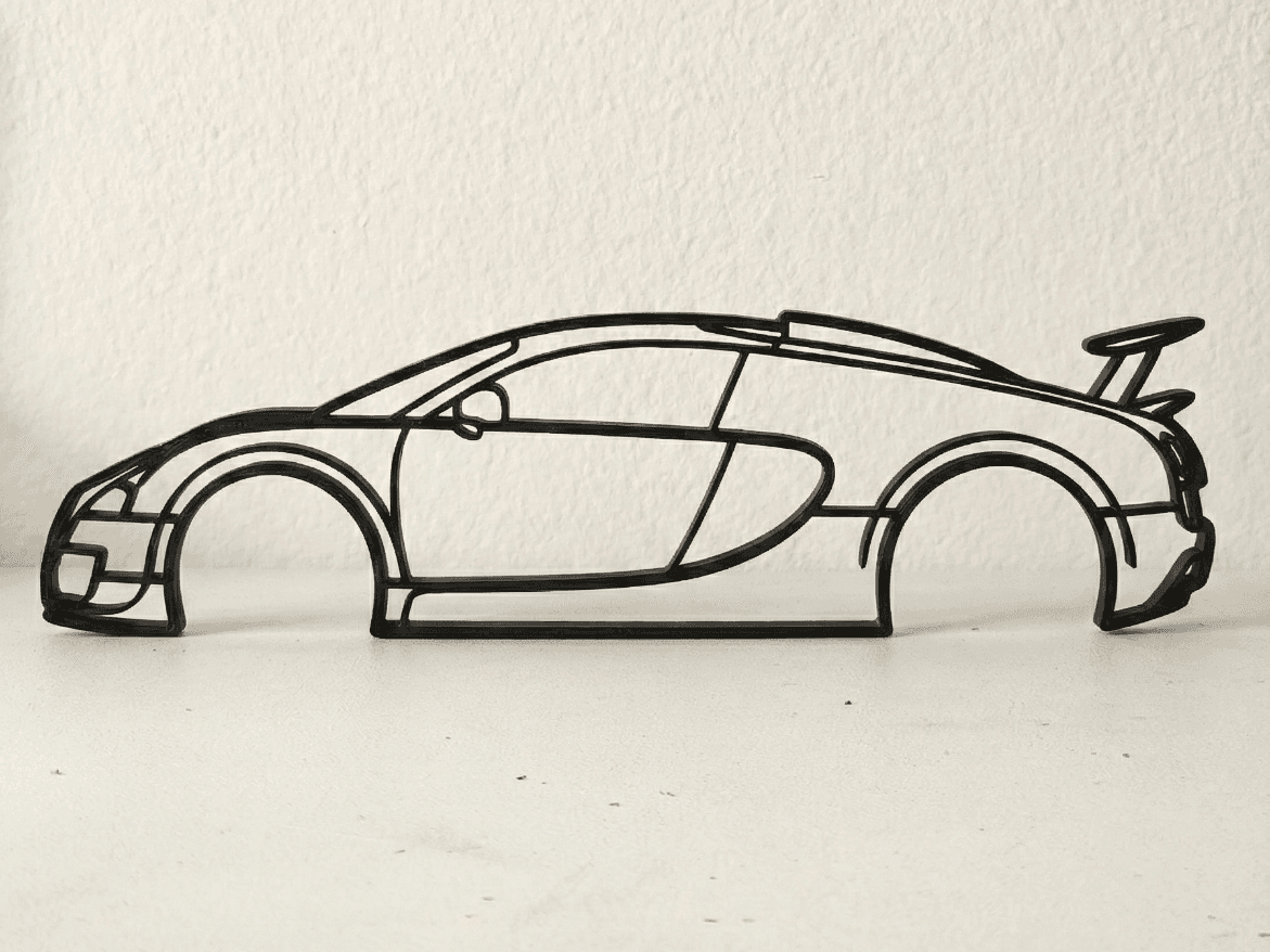 Bugatti Veyron Outline Wall Art