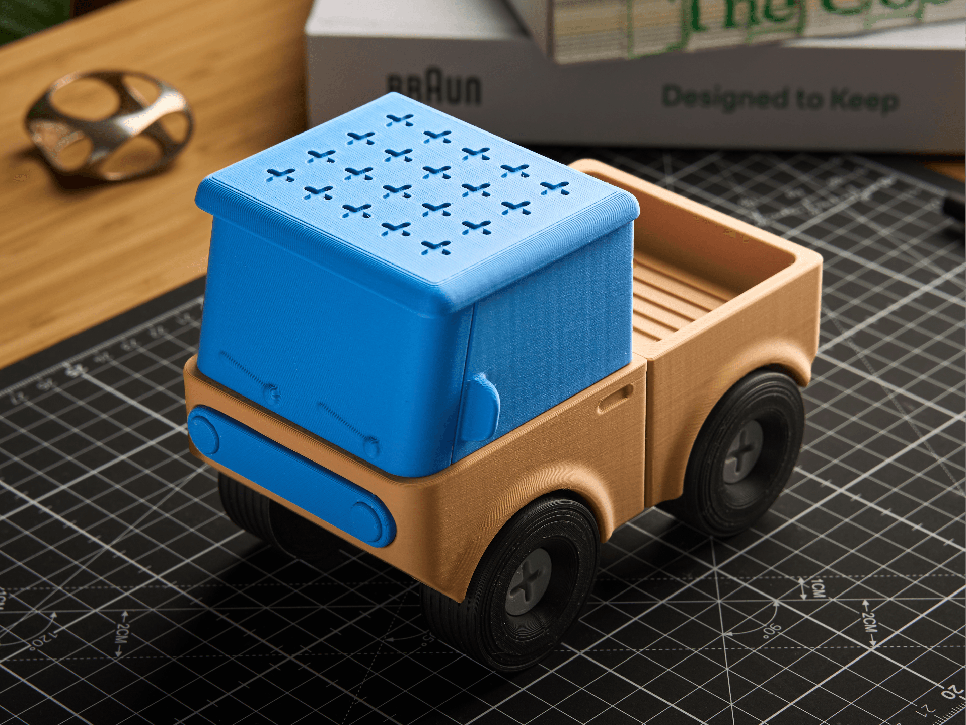 Cute Modular Toy Car w/ Piggy Bank Add-On