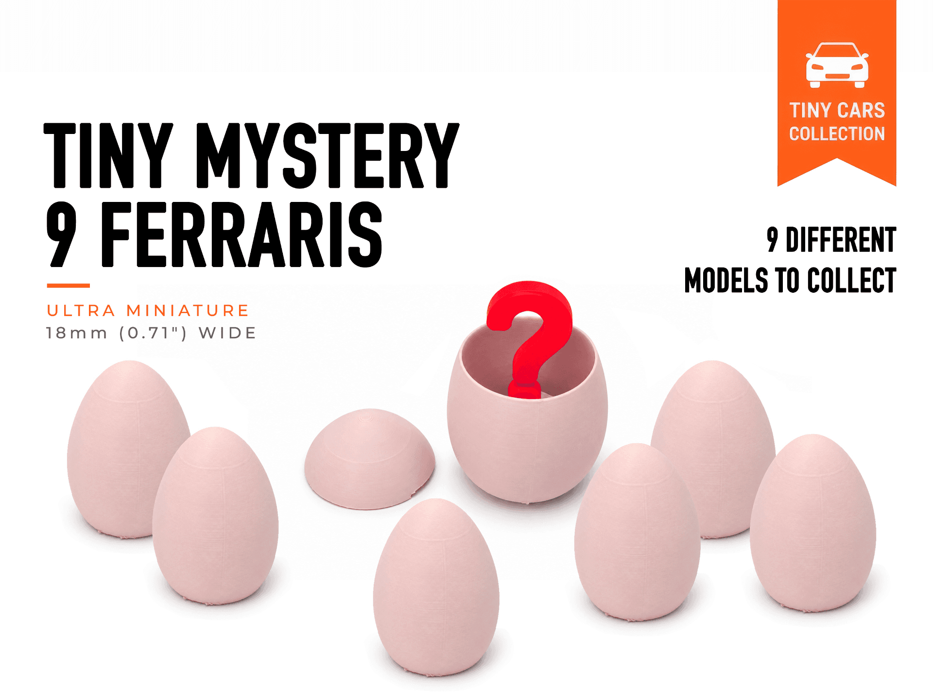 Tiny Mystery 9 Ferraris - Mini Cars Series