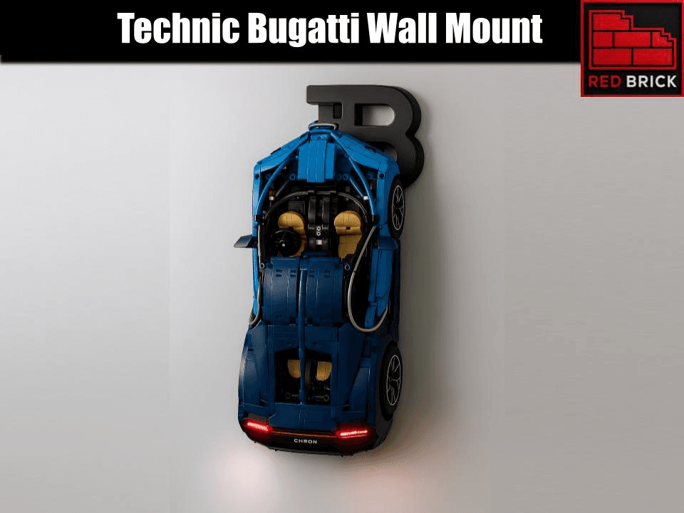 Brick Technic Bugatti Chiron Wall Mount
