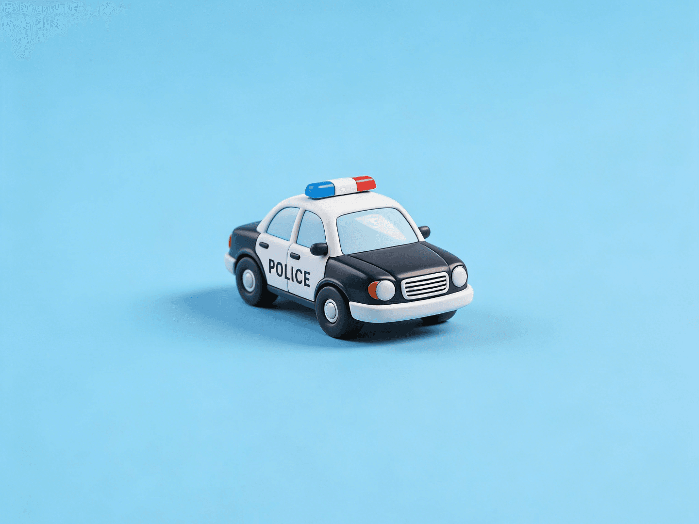 警车-交通工具幼儿认知百科-儿童涂色过家家玩具