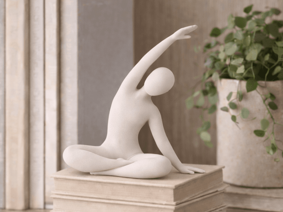 Abstract Yoga Pose – Seated Stretch