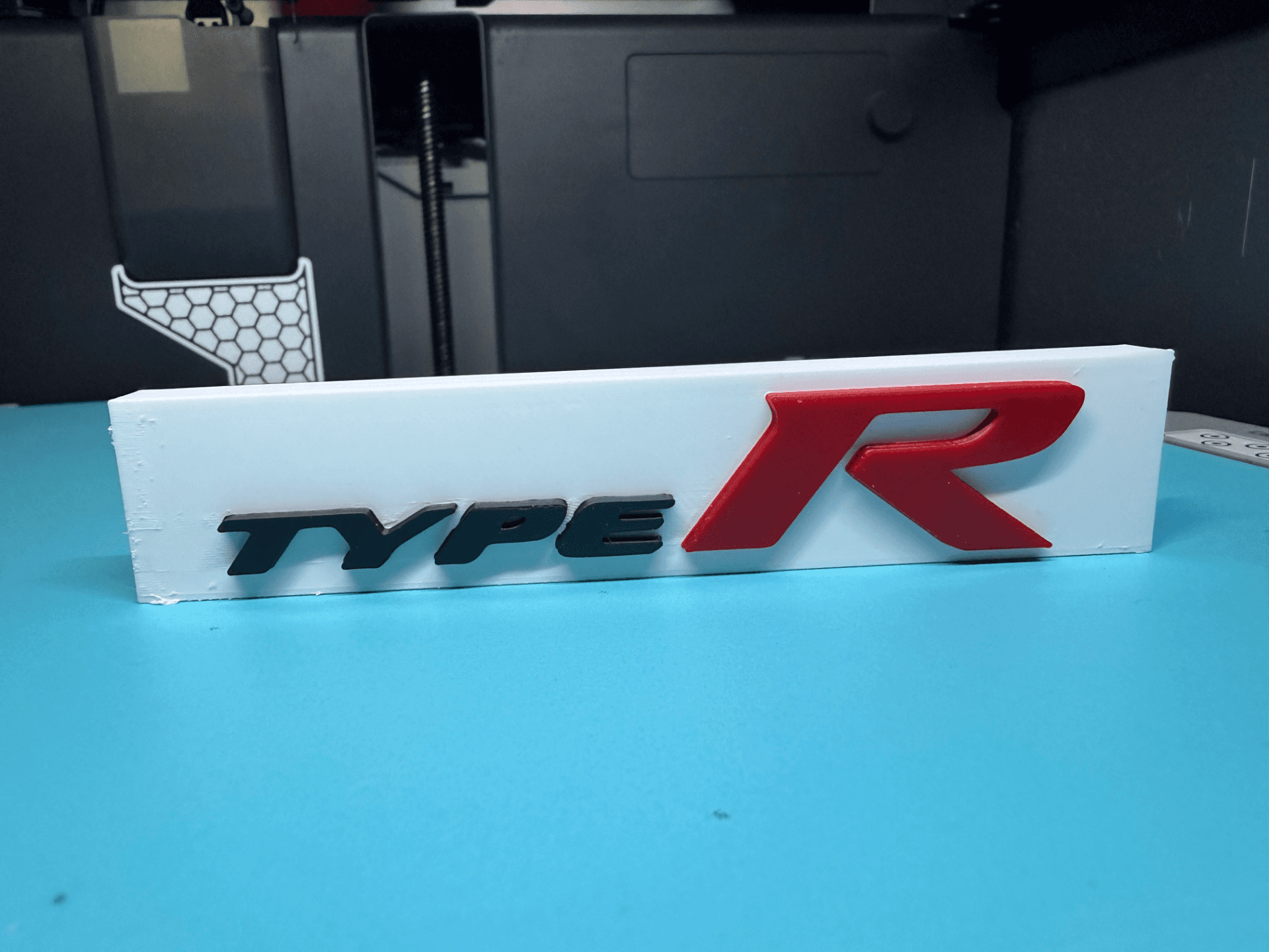 Type-R Sign for garage key holder