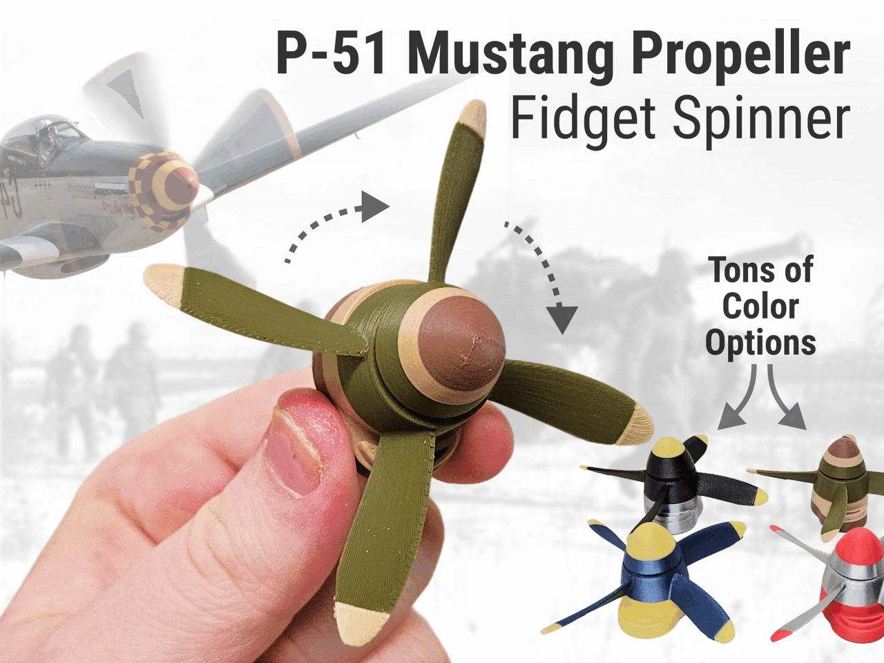P-51 Mustang Fidget Spinner | WW2
