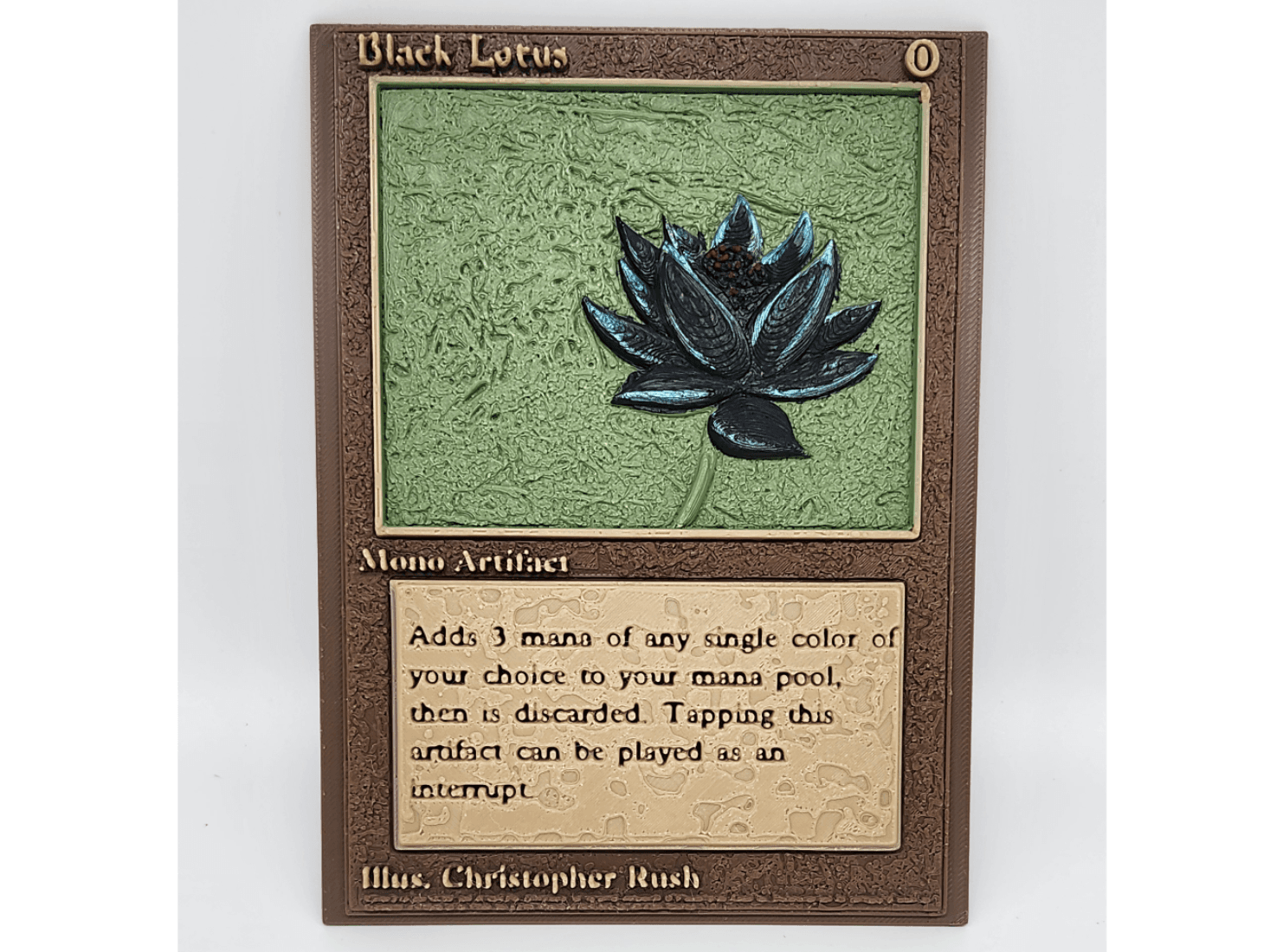 Black Lotus Card Relief – MTG Inspired 3D Wall Art