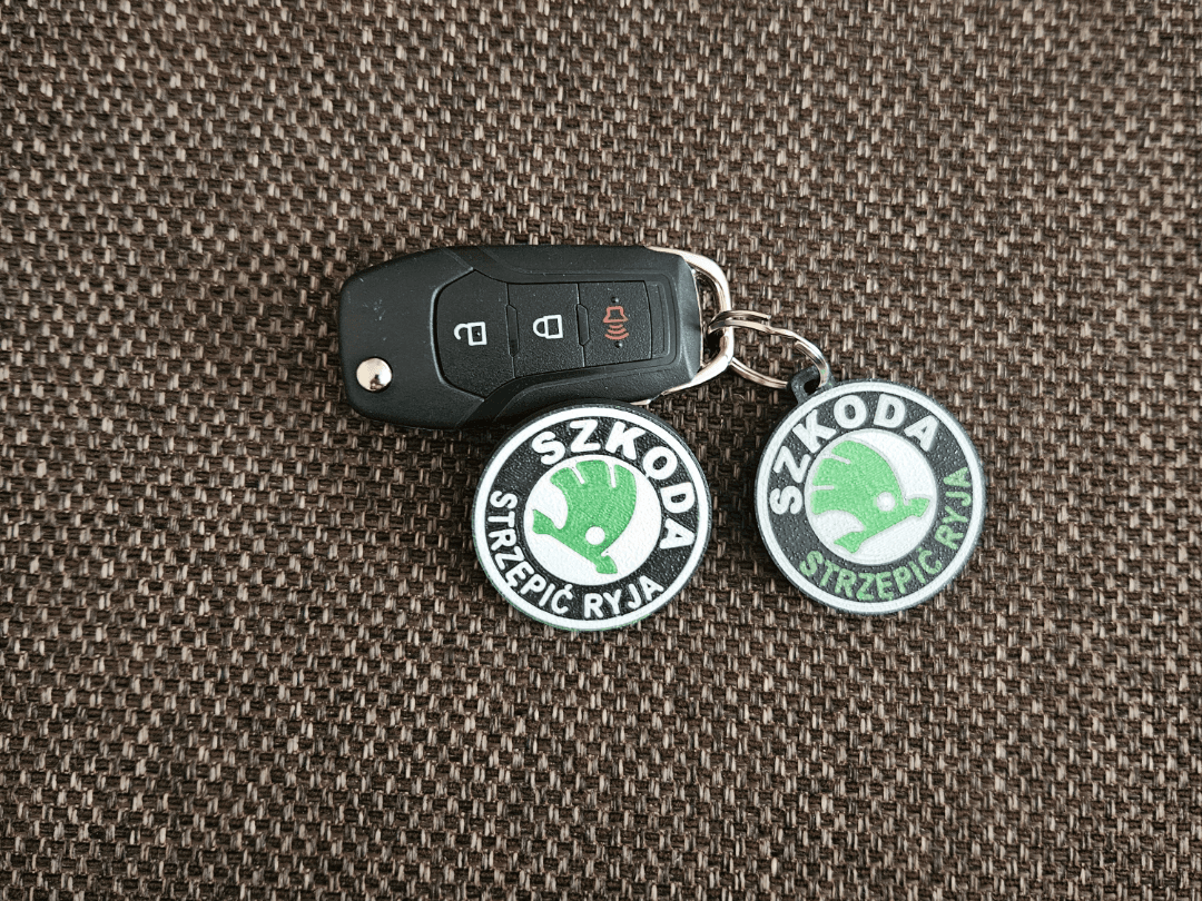 Szkoda strzępić ryja - brelok (Skoda)
