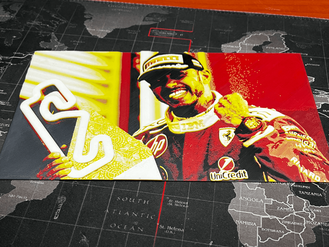 Lewis Hamilton First Ferrari Win  Hueforge Art