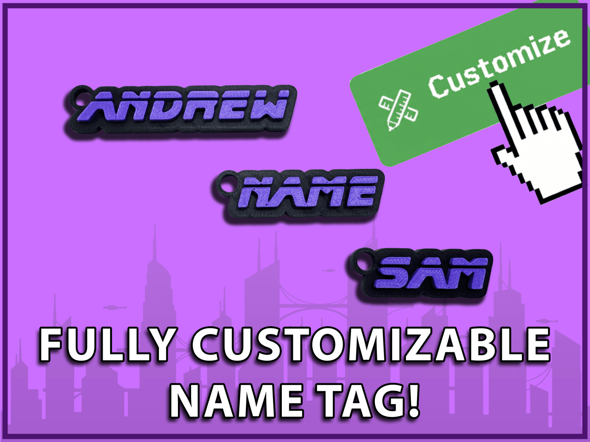 Bladerunner Font Fully Custom Keychain Generator