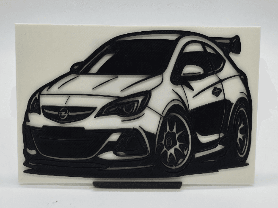2D Wall Art Opel Astra J OPC TinyCar
