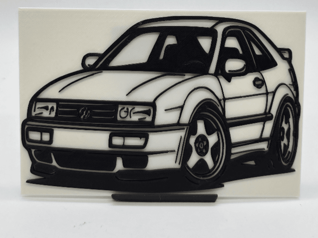 2D Wall Art VW Corrado TinyCar