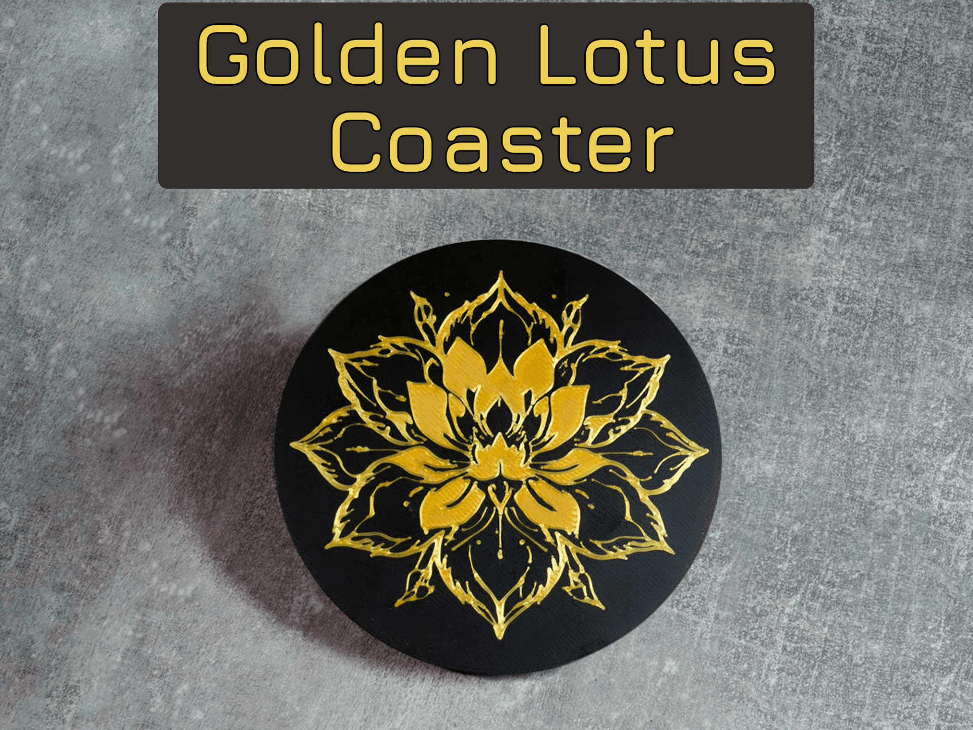 Golden Lotus Coaster