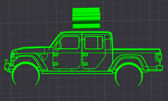 Jeep gladiator desk stand wall art