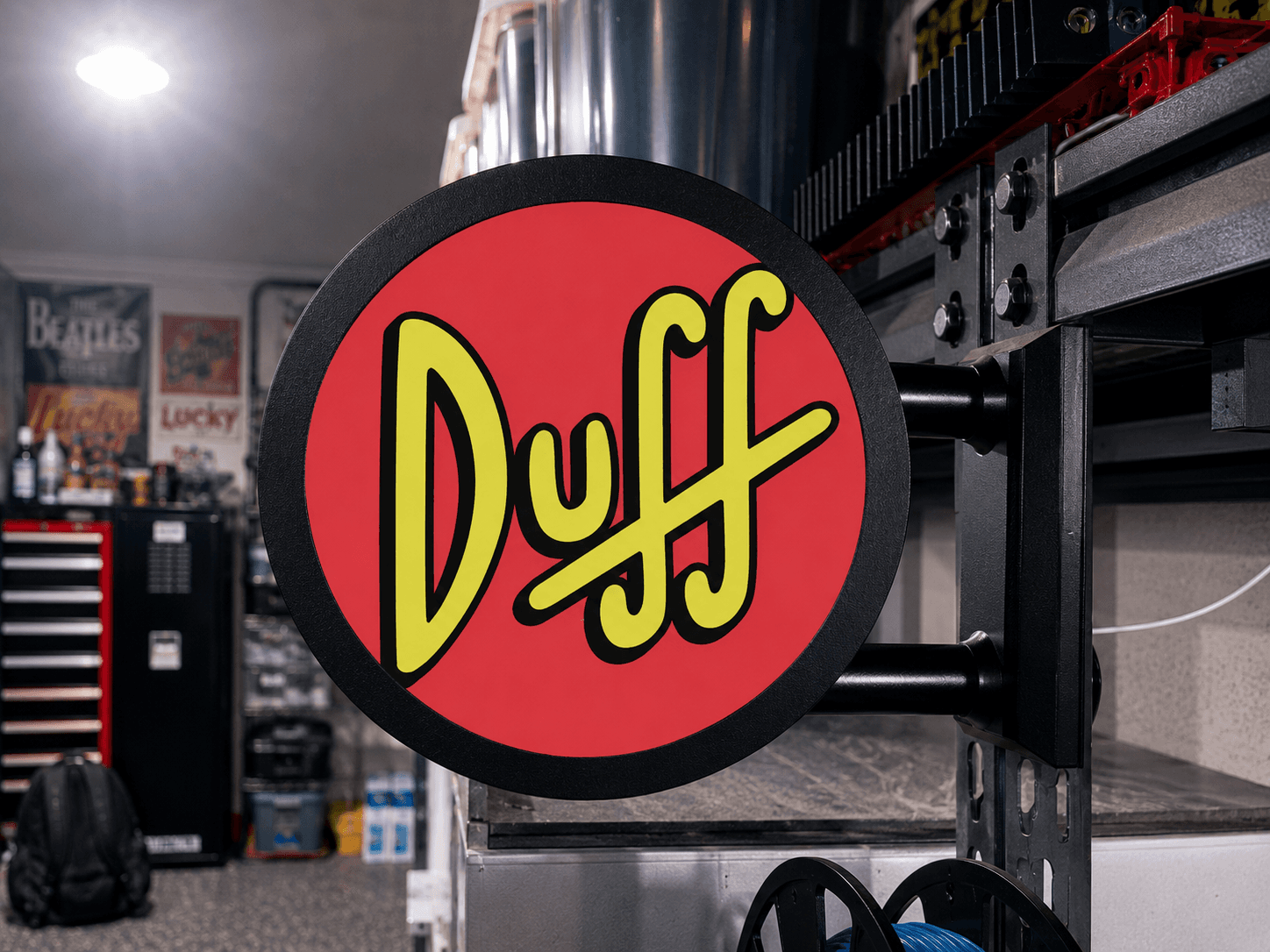 Duff Beer lightbox sign system