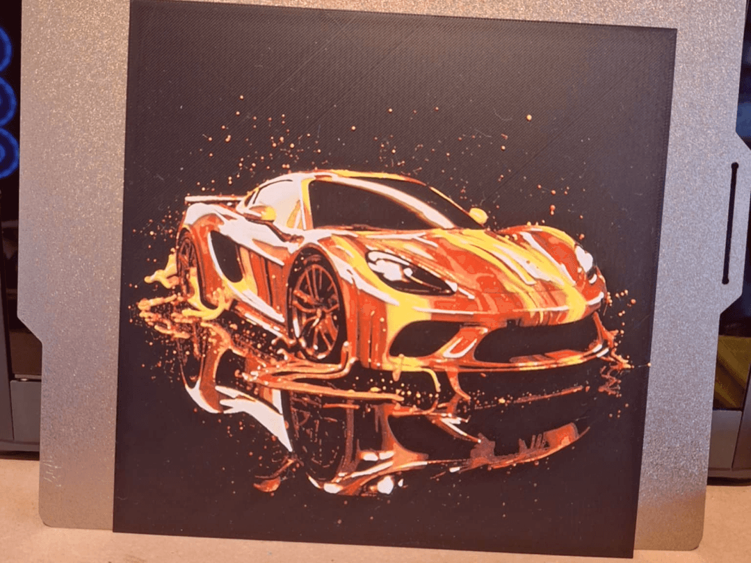 Flaming ferrari - Hueforge