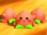 Peach Keychain