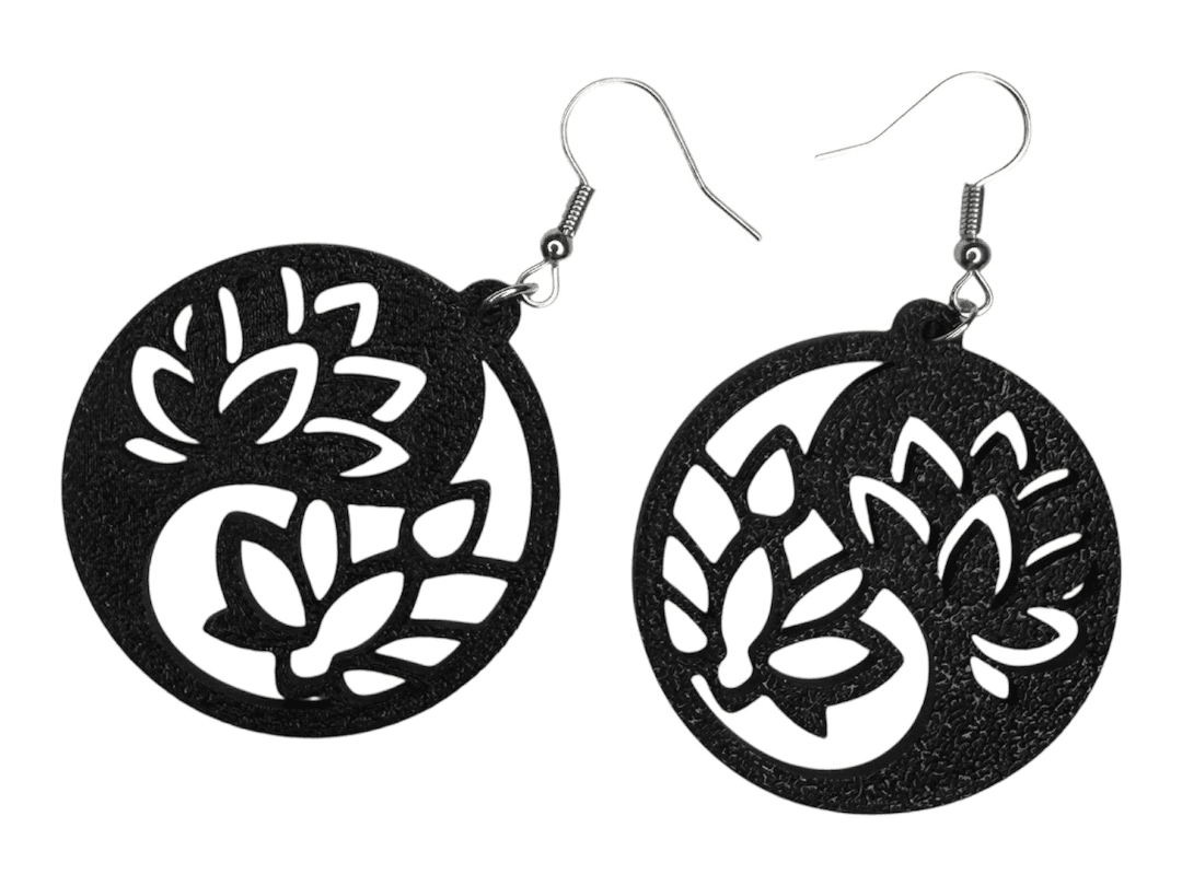 Lotus Flower Dangle Earrings lightweight jewellery