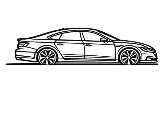 VW Arteon Arteon Limousine Wandbild Auto Car 2D