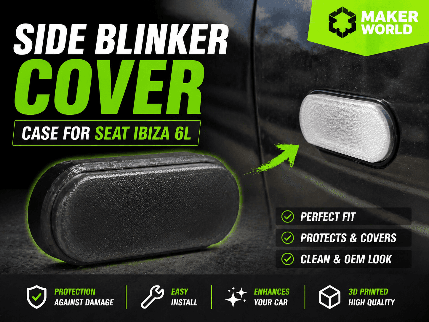 Side Blinker Cover case seat ibiza 6l