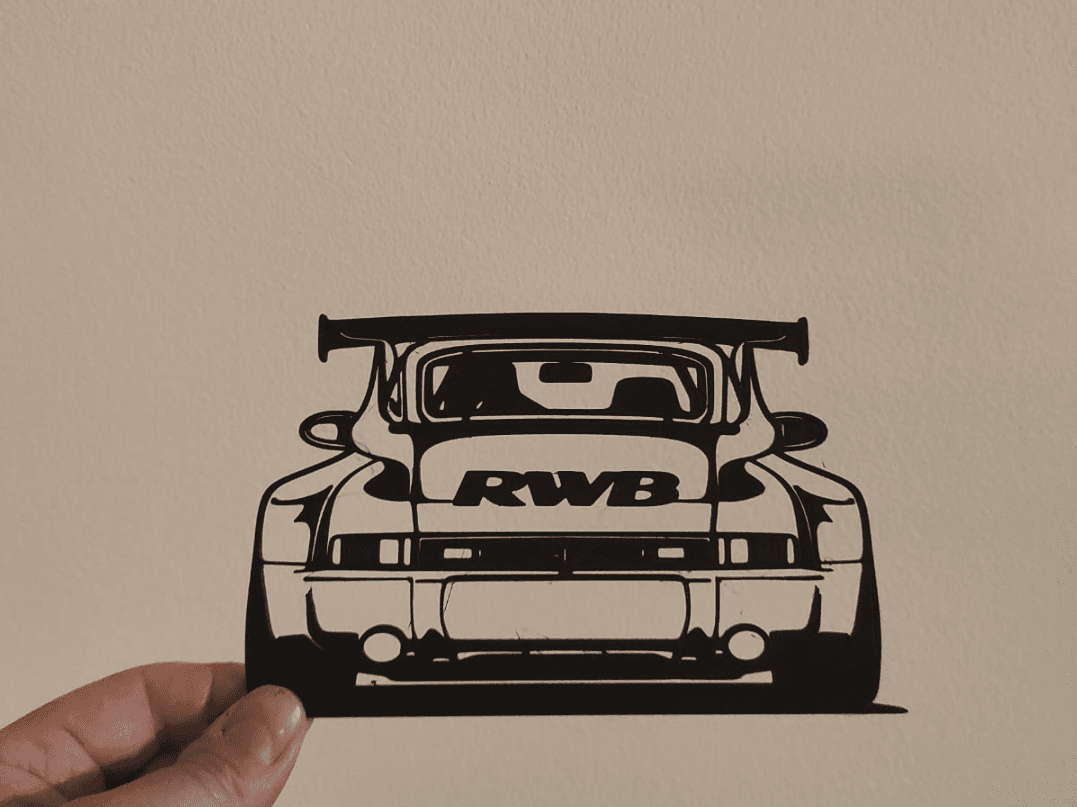 Silhouette Porsche RWB