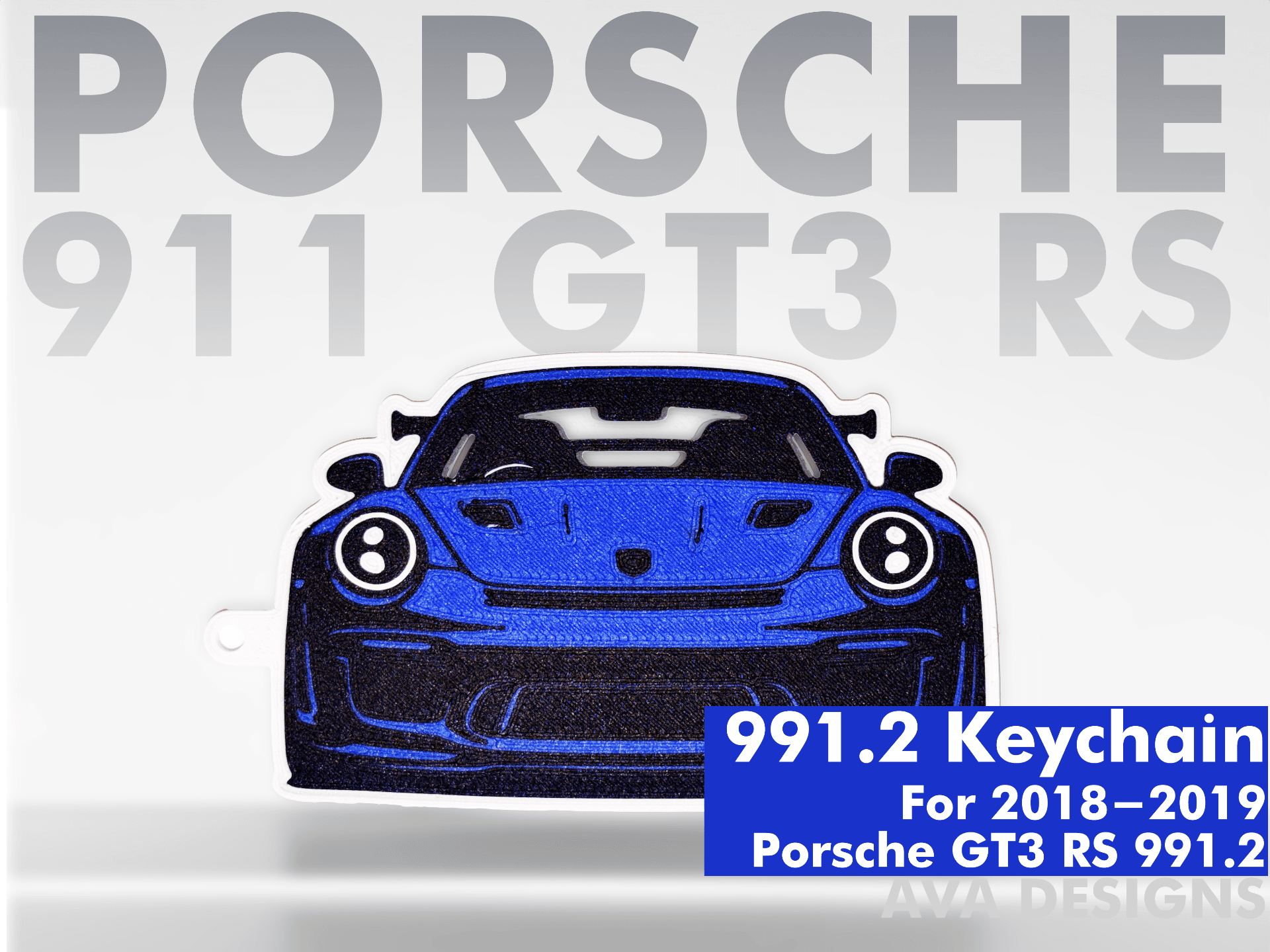 Customizable Porsche 911 GT3 RS 2018-2019 Keychain