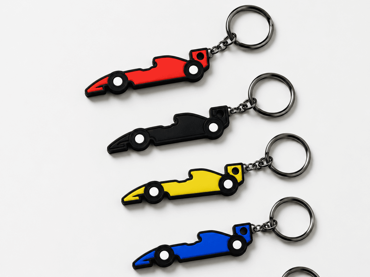 Formula 1-inspired keychain