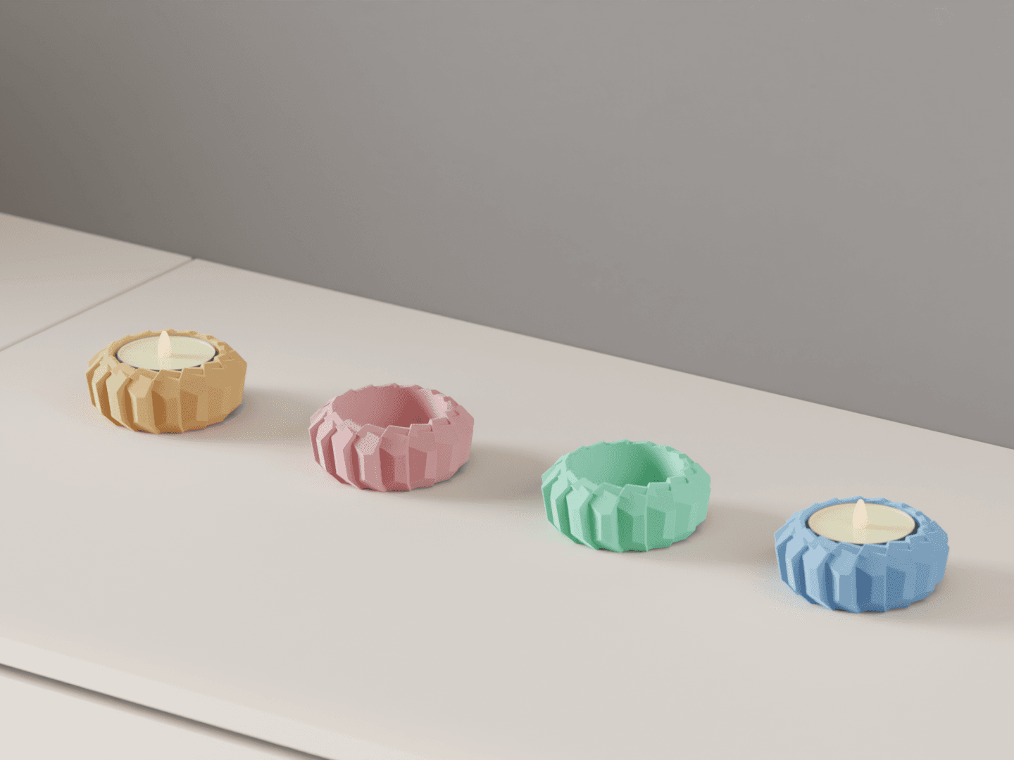 Modern LED Tealight Holder. LED Candle Stand
