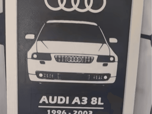 Audi A3 8L - 3D Framed Wall Art / HueForge