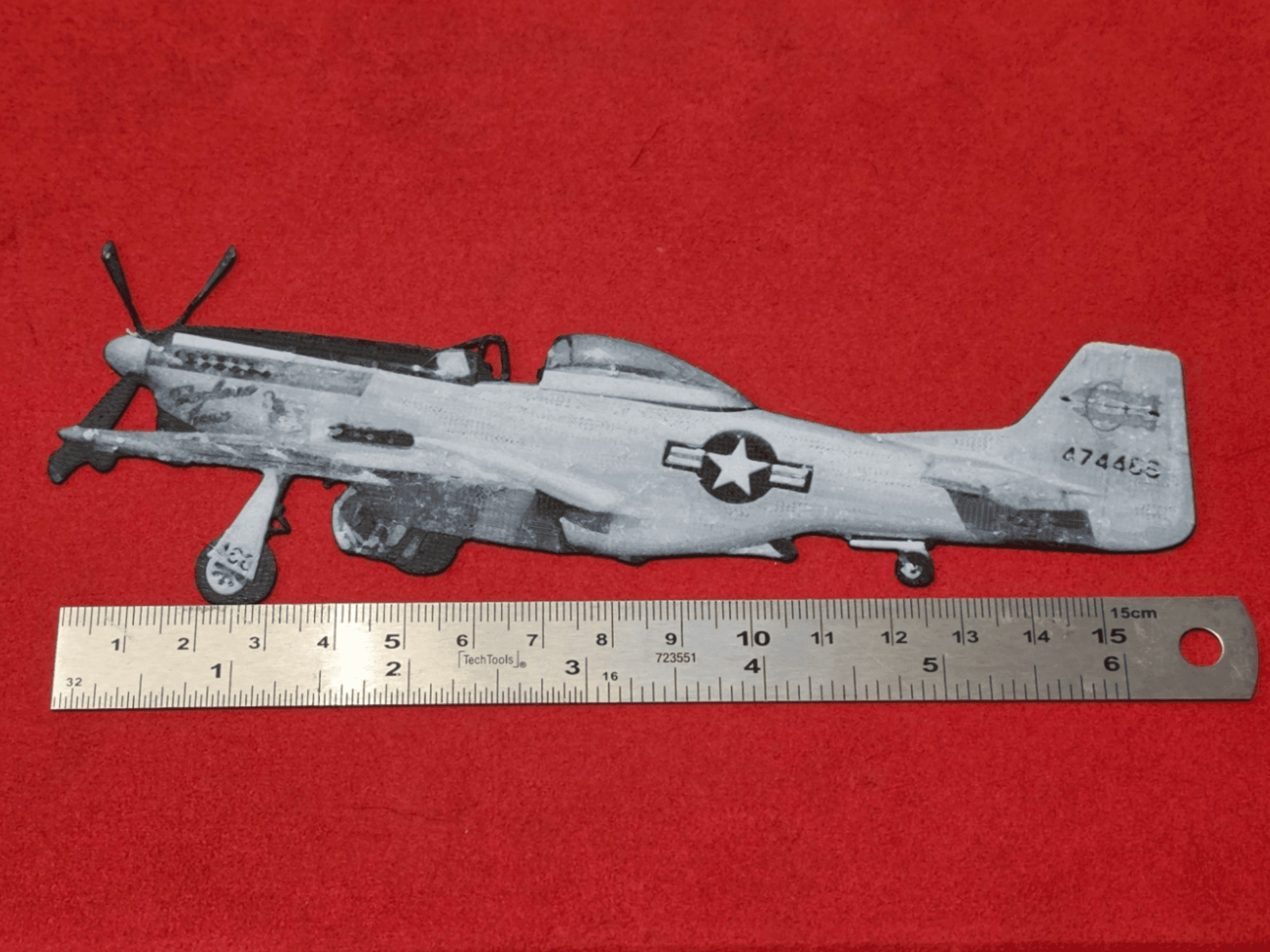 P-51 Mustang Hueforge Bookmark 2 color NO AMS