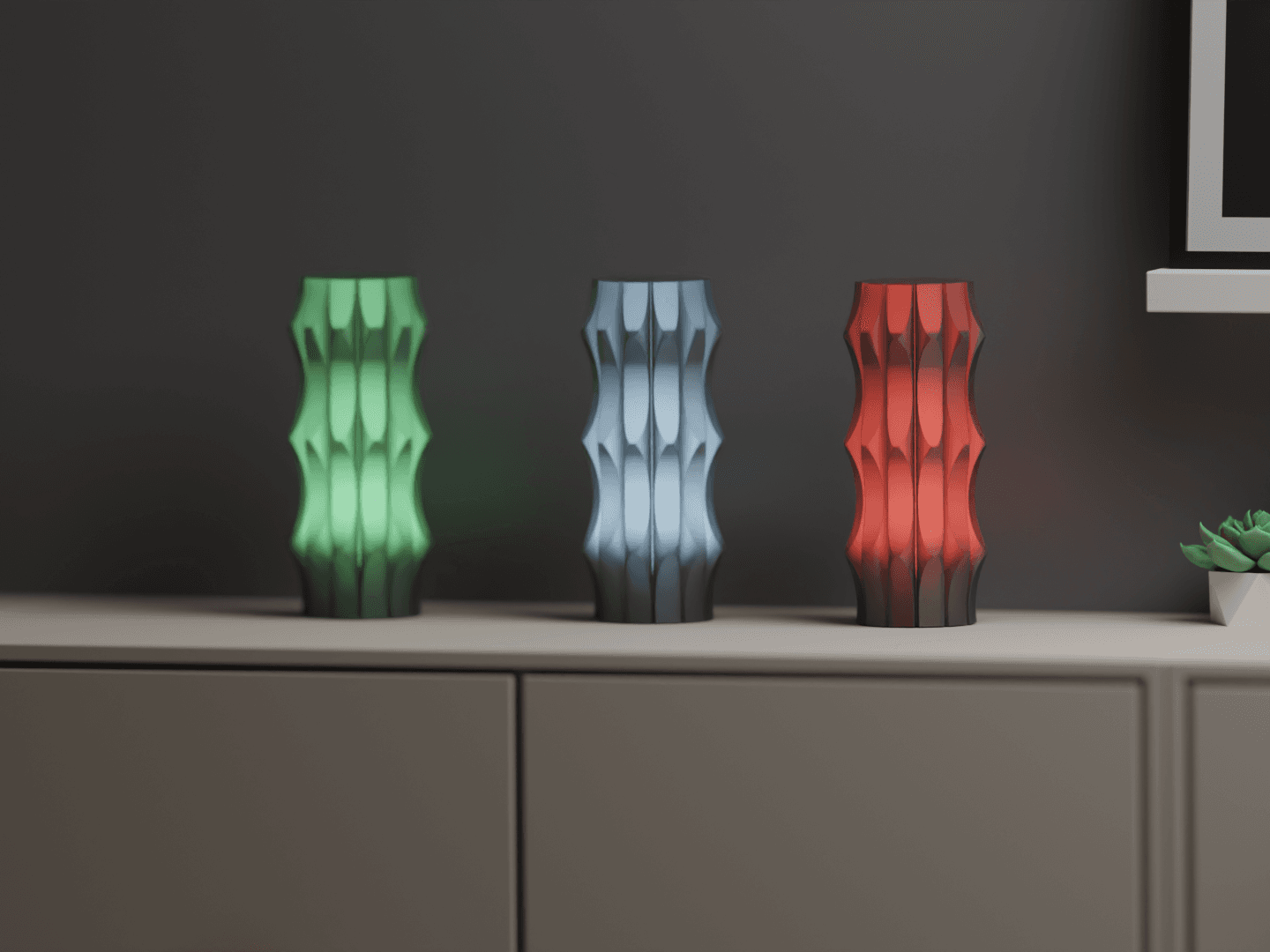 Table Lamp. Quick Easy Lampshade Print for LED 