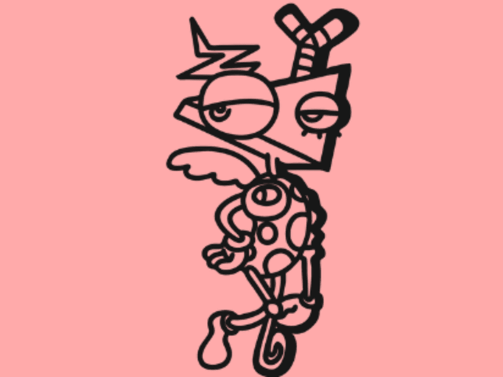 Amazing Digital Circus Zooble Wall Line Art