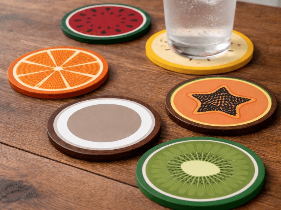 Set de 6 Posavasos Frutales – Perfiles Multicolor