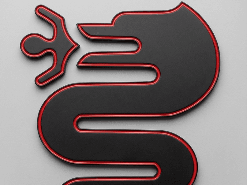 Logo Biscione Drago per Alfa Romeo Griglia Tuning