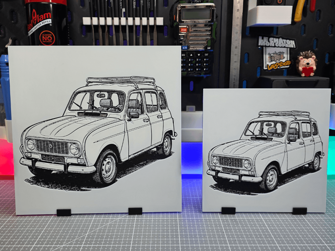Renault 4L - Hueforge - 3 Colors