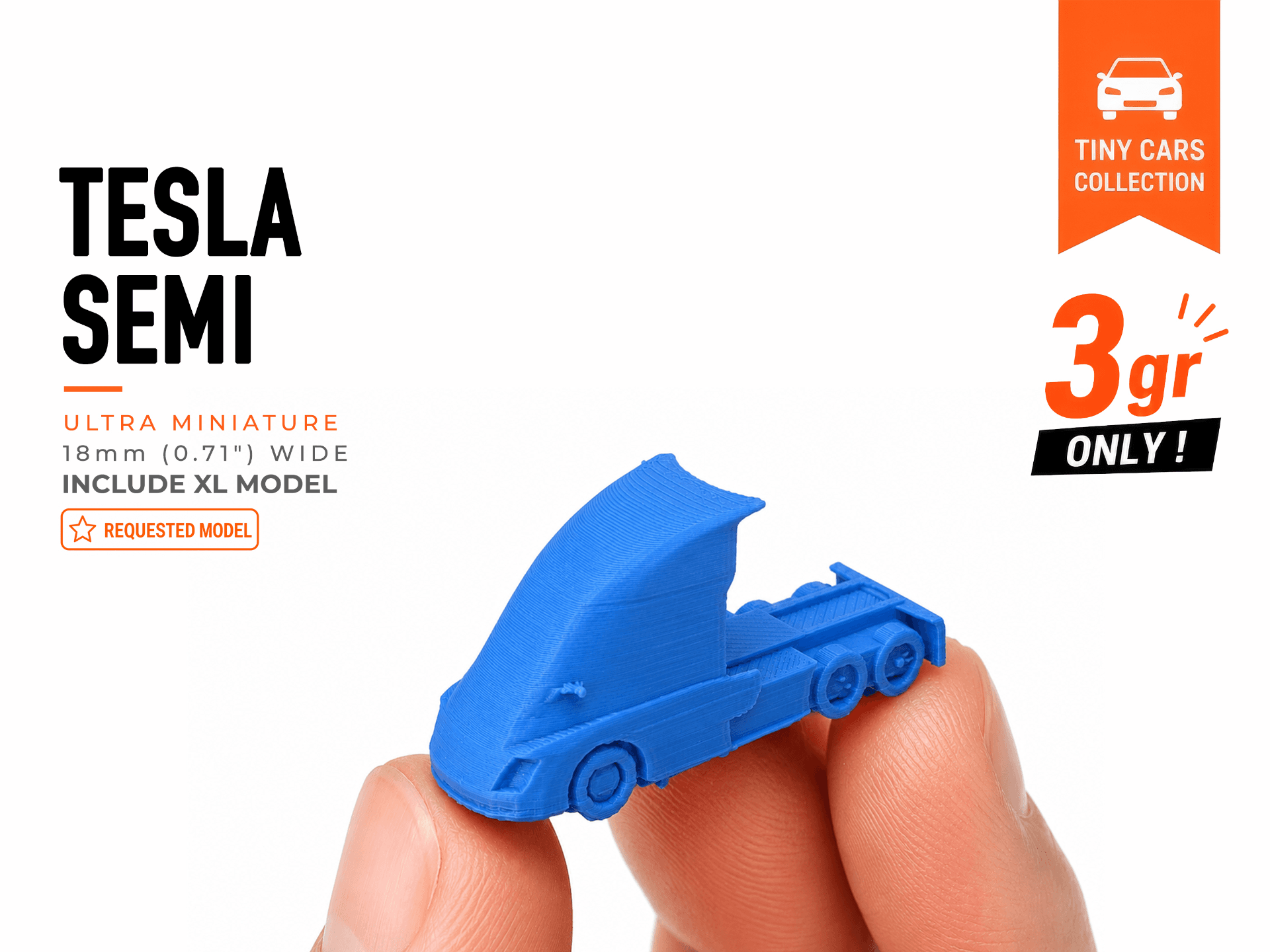 Tiny Tesla Semi - Mini Cars Series