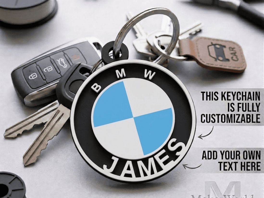 Parametric BMW-Style Keychain- Fully Customizable!