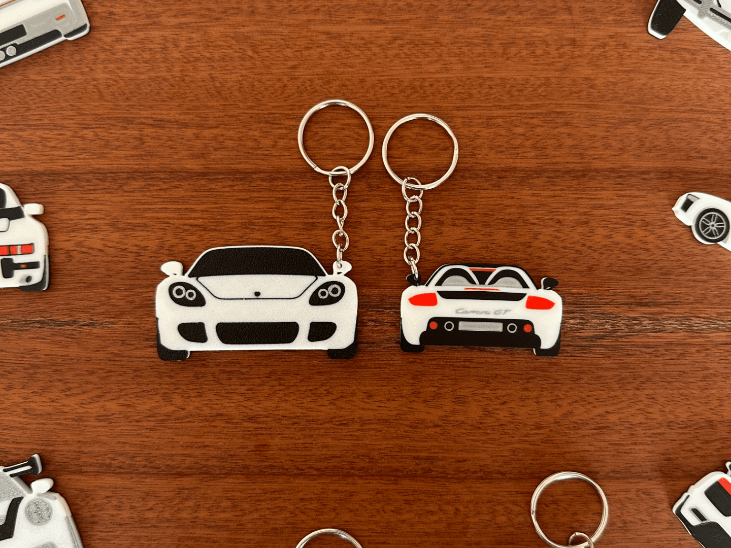 Porsche Carrera GT Double Sided Keychain