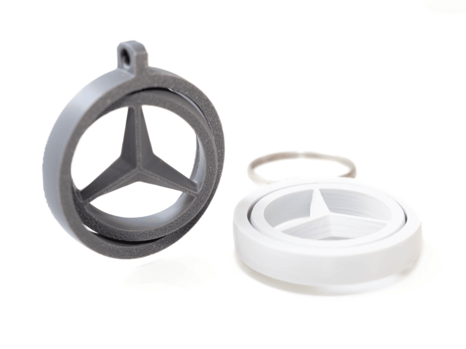 Free-Spinning Mercedes-Benz Star Keyring