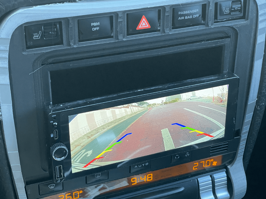 Cayenne 957 centre console trim for 2 din headunit