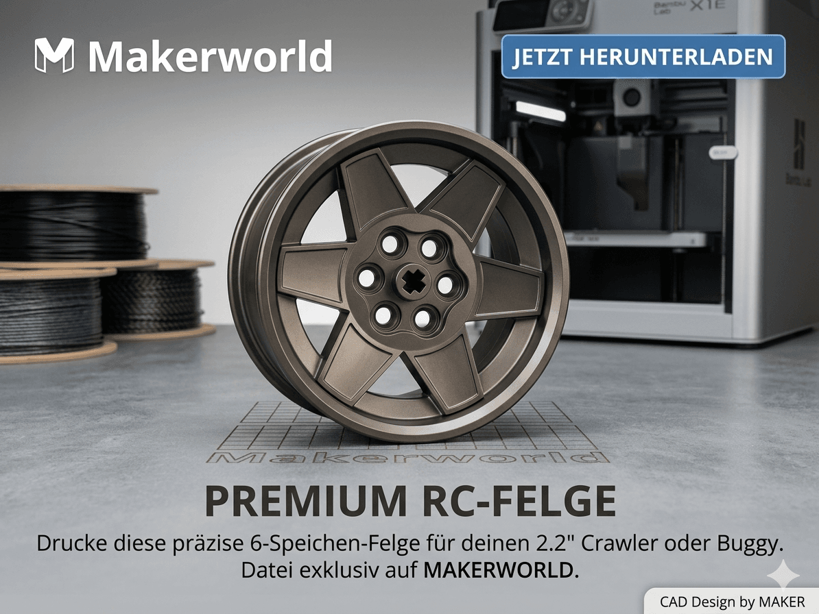 6-Spoke 2.2" RC Rim – Heavy Duty Design