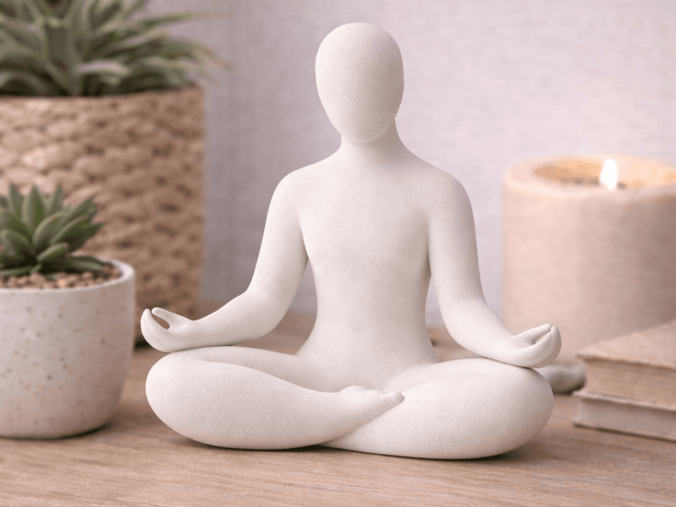 Abstract Yoga Pose – Lotus Pose
