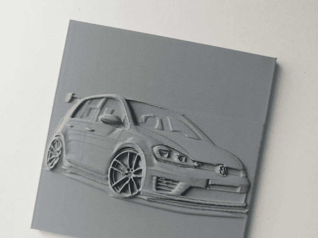 car relief sculpture