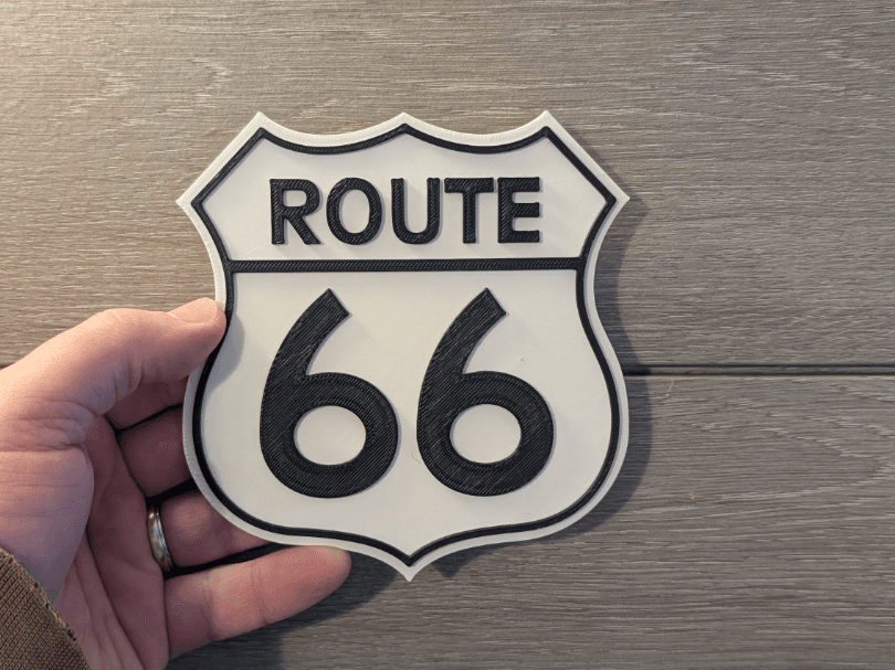 Route 66 logo sign plaque 2-sizes