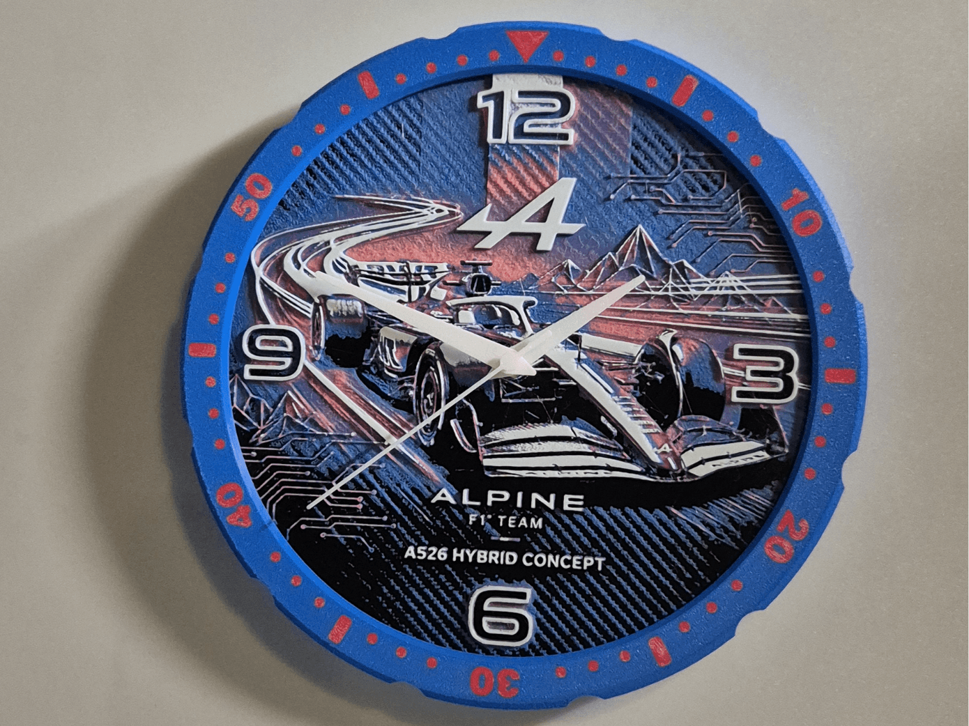 Alpine F1 Team Wall Clock (HueForge), F1, formula
