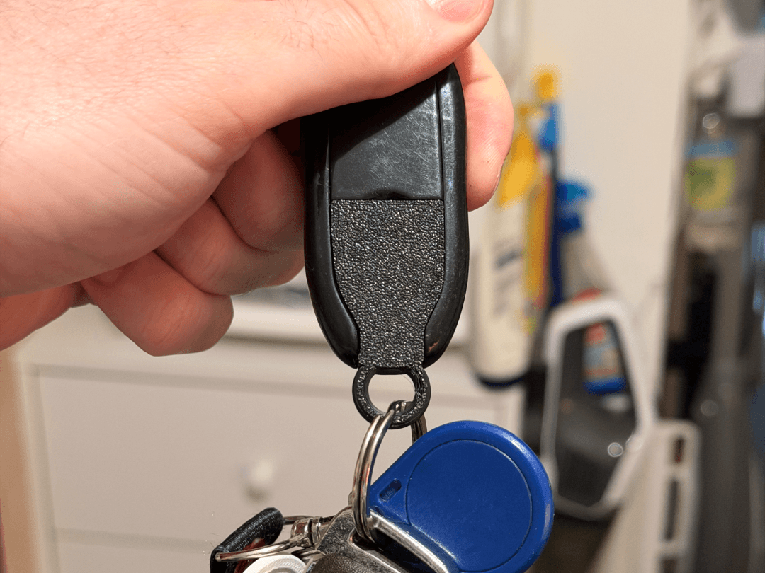 Tesla Model S key fob battery compartment key ring