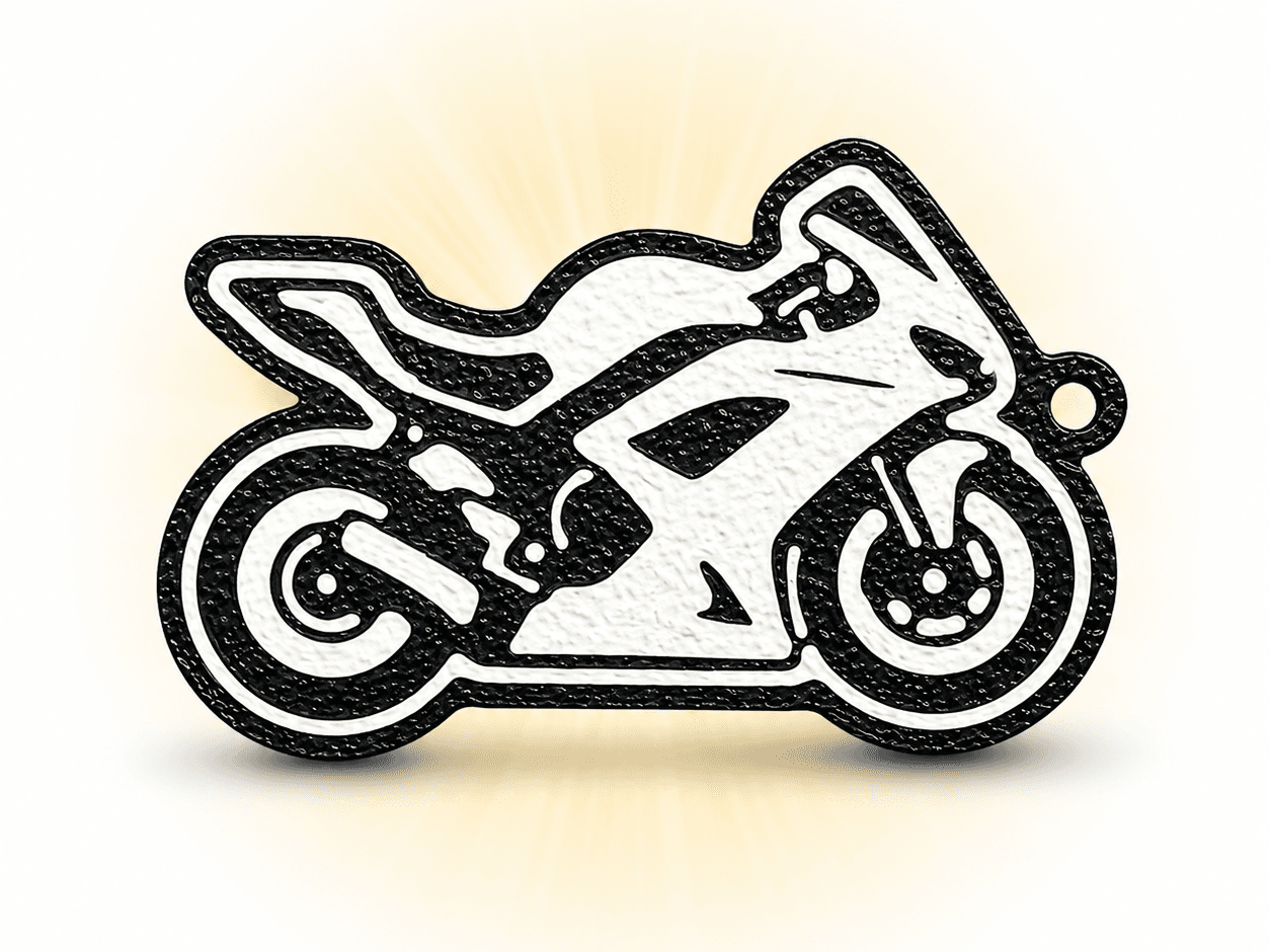 Llavero de Moto Deportiva – 2D / Multicolor