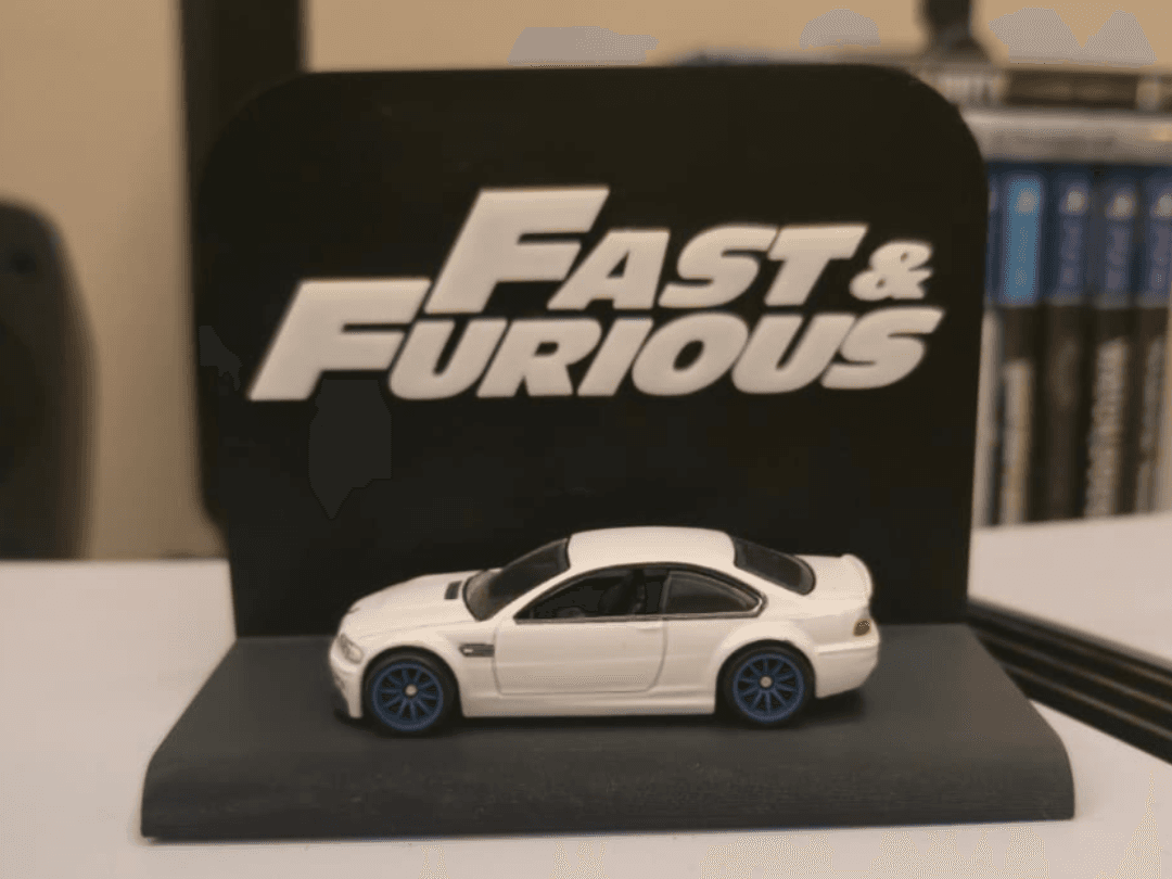 Model Car Stand with Movie Theme
