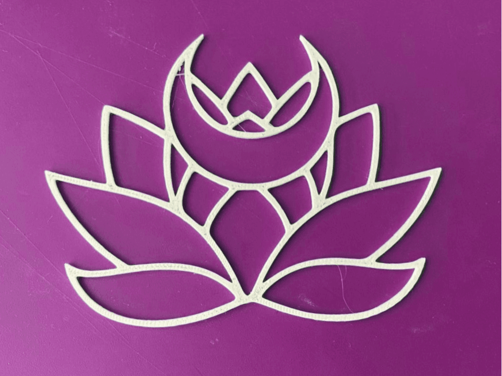 Lotus Flower with Crescent Moon